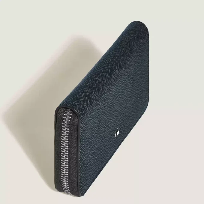 Portofel mediu Sartorial 12cc cu fermoar