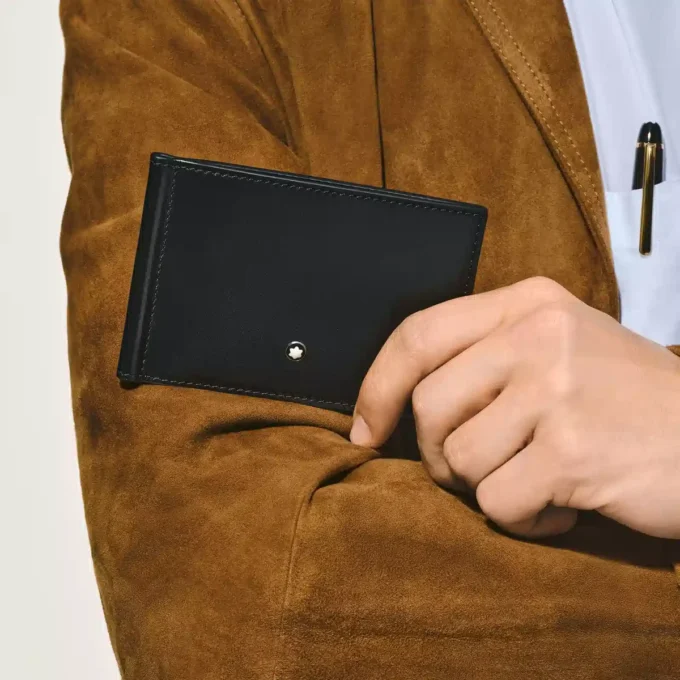 Portofel Meisterstück 6cc cu clemă pentru bani