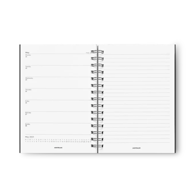 Reîncărcare pentru caiet tip plic #146 mic, negru – Calendar 18 luni