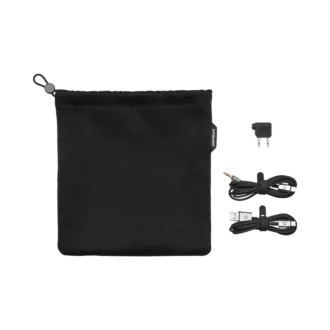 Set de călătorie negru pentru căștile Montblanc MB 01