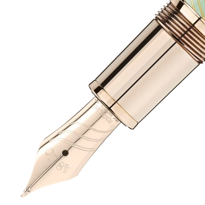 Stilou Meisterstück Calligraphy Solitaire Celadon Dégradé cu peniță curbată