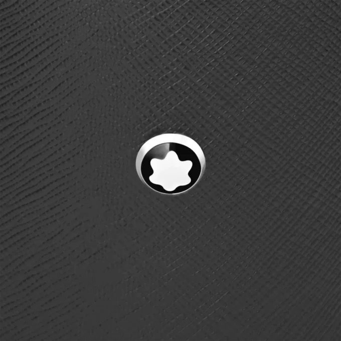 Suport rotund pentru stilouri din piele neagră